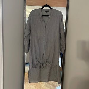 Eileen Fisher Mandarin Collar button up